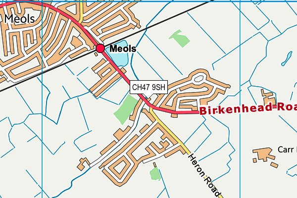 CH47 9SH map - OS VectorMap District (Ordnance Survey)