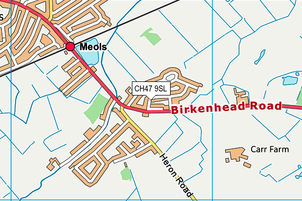 CH47 9SL map - OS VectorMap District (Ordnance Survey)