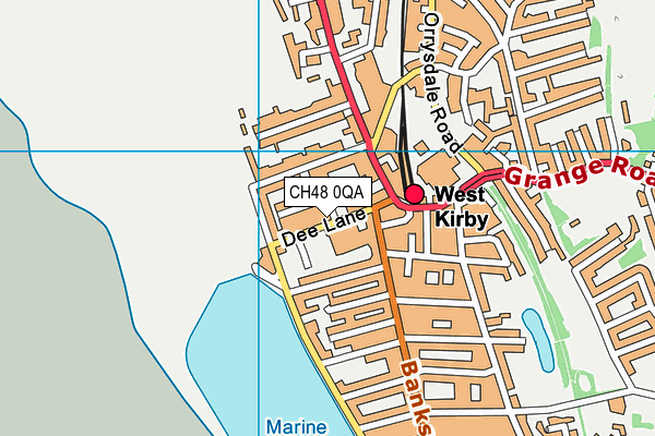 CH48 0QA map - OS VectorMap District (Ordnance Survey)