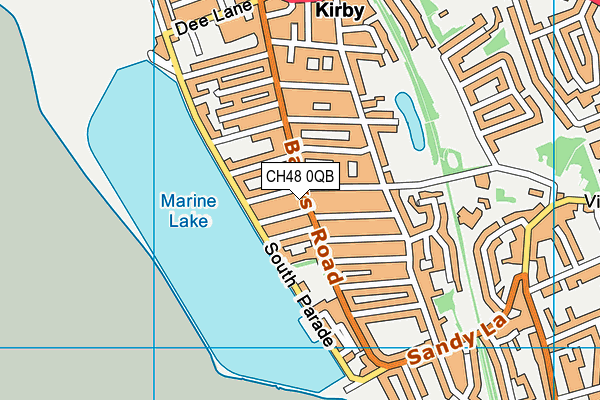 CH48 0QB map - OS VectorMap District (Ordnance Survey)