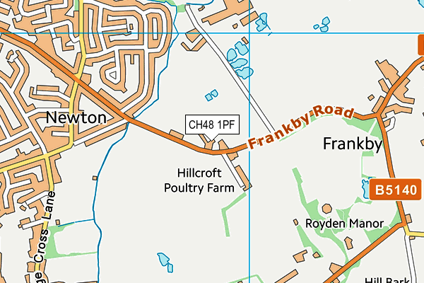 CH48 1PF map - OS VectorMap District (Ordnance Survey)