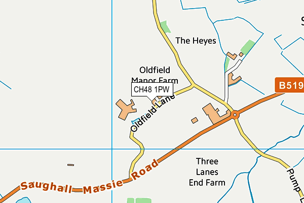 CH48 1PW map - OS VectorMap District (Ordnance Survey)