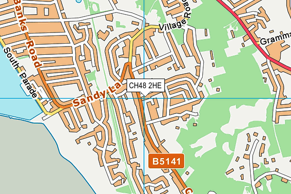 Avalon School map (CH48 2HE) - OS VectorMap District (Ordnance Survey)