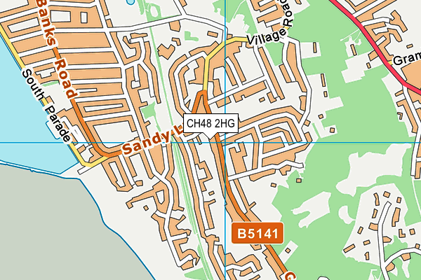 CH48 2HG map - OS VectorMap District (Ordnance Survey)