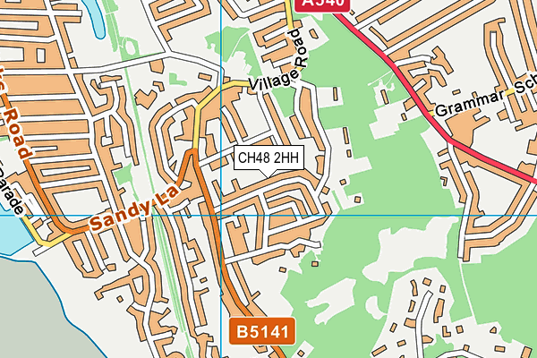 CH48 2HH map - OS VectorMap District (Ordnance Survey)