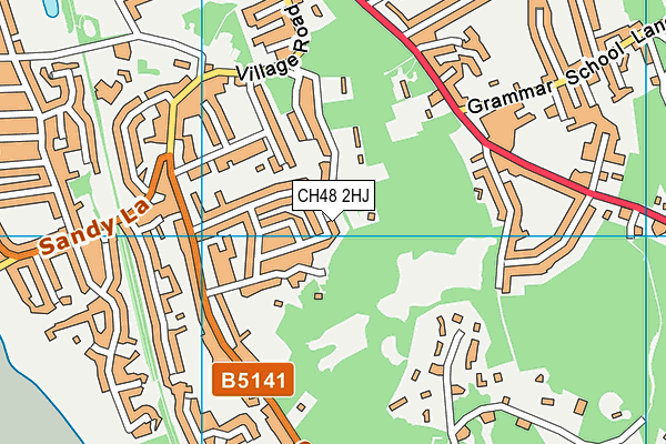 CH48 2HJ map - OS VectorMap District (Ordnance Survey)