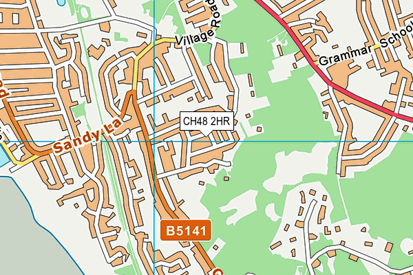 CH48 2HR map - OS VectorMap District (Ordnance Survey)