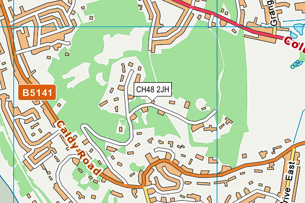 CH48 2JH map - OS VectorMap District (Ordnance Survey)