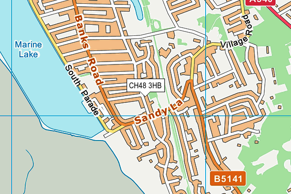 CH48 3HB map - OS VectorMap District (Ordnance Survey)