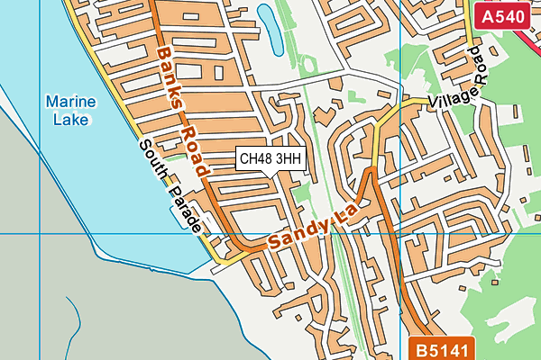 CH48 3HH map - OS VectorMap District (Ordnance Survey)