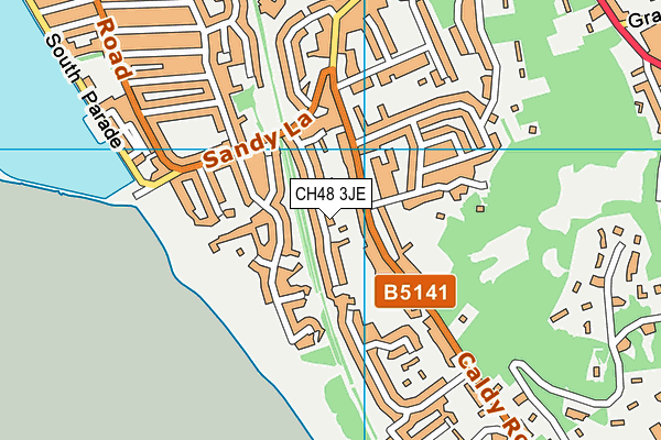 CH48 3JE map - OS VectorMap District (Ordnance Survey)