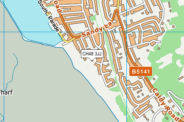 CH48 3JJ map - OS VectorMap District (Ordnance Survey)