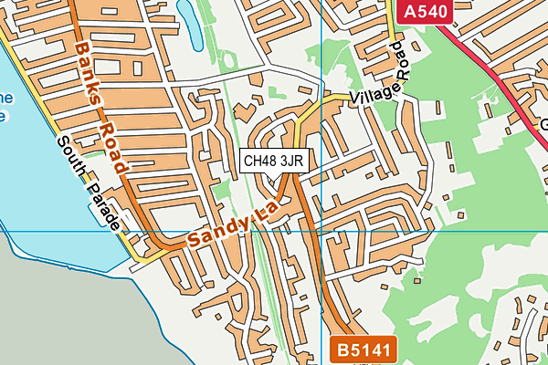 CH48 3JR map - OS VectorMap District (Ordnance Survey)