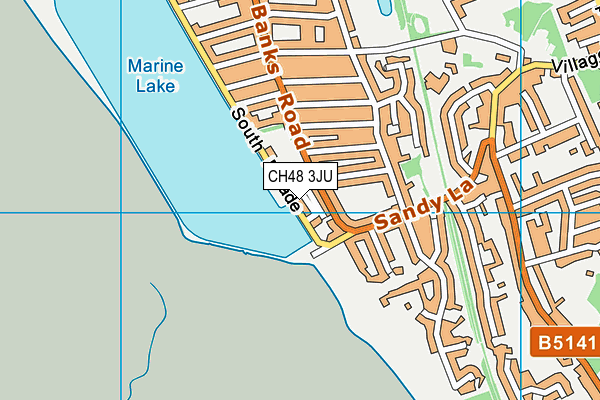 CH48 3JU map - OS VectorMap District (Ordnance Survey)