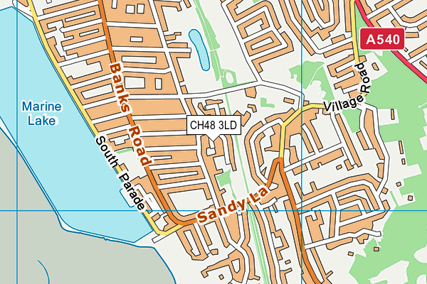 CH48 3LD map - OS VectorMap District (Ordnance Survey)