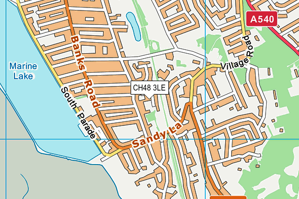 CH48 3LE map - OS VectorMap District (Ordnance Survey)