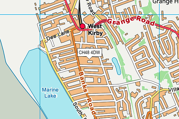 CH48 4DW map - OS VectorMap District (Ordnance Survey)