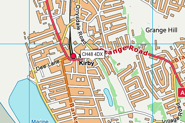 CH48 4DX map - OS VectorMap District (Ordnance Survey)