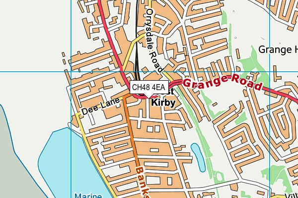 CH48 4EA map - OS VectorMap District (Ordnance Survey)