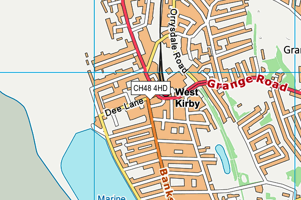 CH48 4HD map - OS VectorMap District (Ordnance Survey)