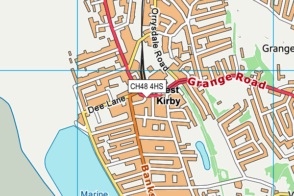 CH48 4HS map - OS VectorMap District (Ordnance Survey)