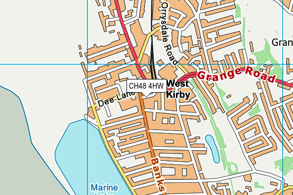 CH48 4HW map - OS VectorMap District (Ordnance Survey)