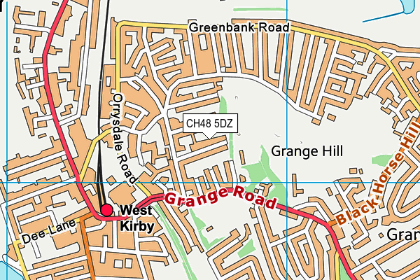 CH48 5DZ map - OS VectorMap District (Ordnance Survey)