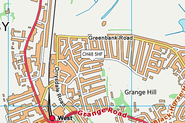 CH48 5HF map - OS VectorMap District (Ordnance Survey)