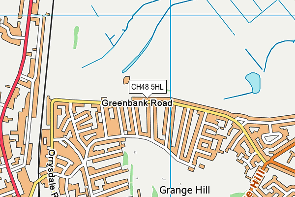 Greenbank Road (Closed) map (CH48 5HL) - OS VectorMap District (Ordnance Survey)