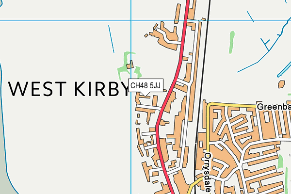 CH48 5JJ map - OS VectorMap District (Ordnance Survey)