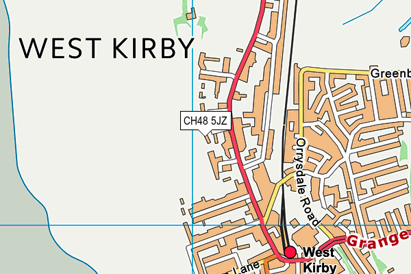 CH48 5JZ map - OS VectorMap District (Ordnance Survey)