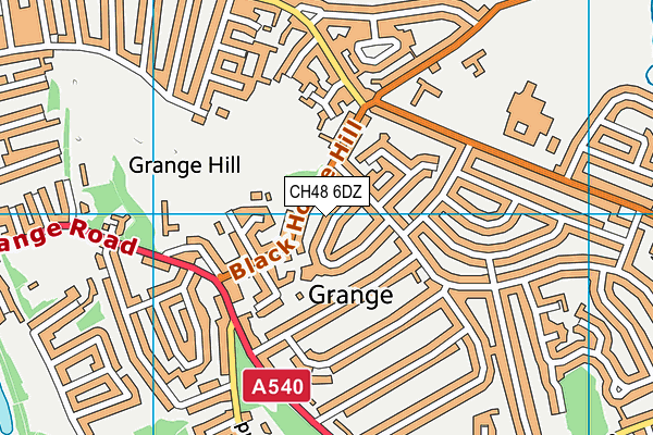 CH48 6DZ map - OS VectorMap District (Ordnance Survey)