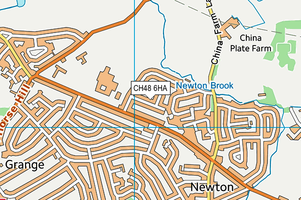 CH48 6HA map - OS VectorMap District (Ordnance Survey)