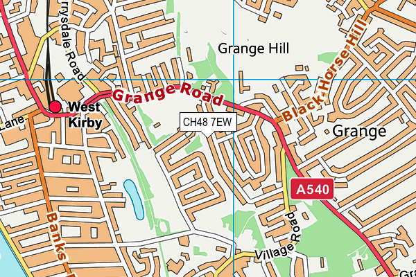 CH48 7EW map - OS VectorMap District (Ordnance Survey)