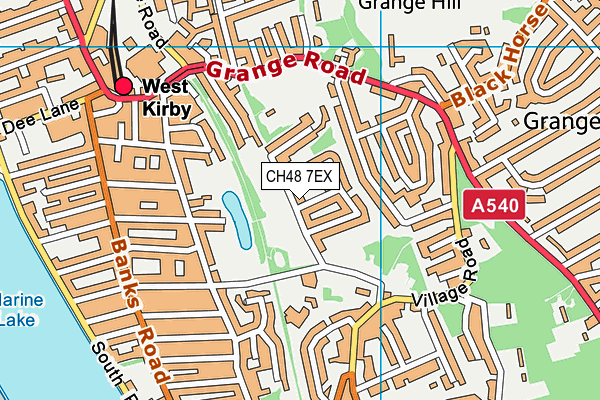 Ashton Park (West Kirby) map (CH48 7EX) - OS VectorMap District (Ordnance Survey)