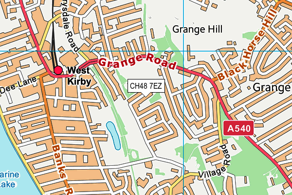 CH48 7EZ map - OS VectorMap District (Ordnance Survey)