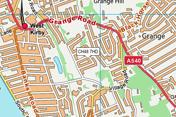 CH48 7HD map - OS VectorMap District (Ordnance Survey)