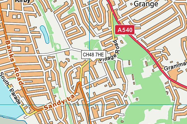 CH48 7HE map - OS VectorMap District (Ordnance Survey)