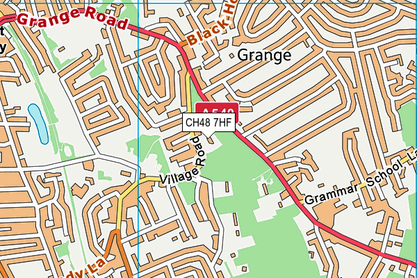 CH48 7HF map - OS VectorMap District (Ordnance Survey)