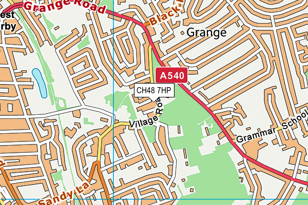 CH48 7HP map - OS VectorMap District (Ordnance Survey)