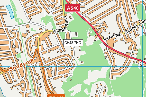 CH48 7HQ map - OS VectorMap District (Ordnance Survey)