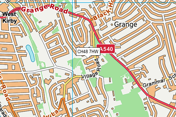 CH48 7HW map - OS VectorMap District (Ordnance Survey)