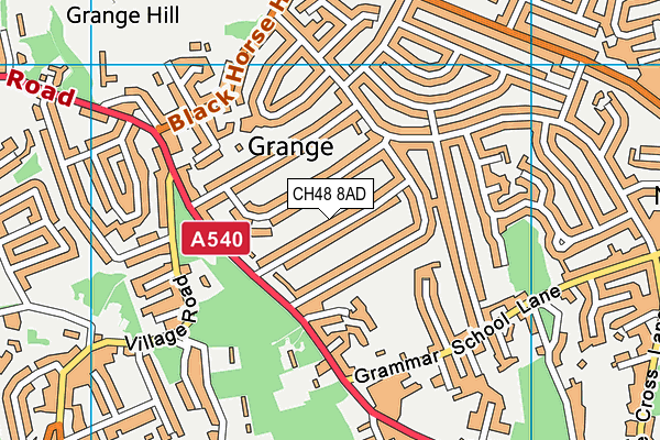 CH48 8AD map - OS VectorMap District (Ordnance Survey)