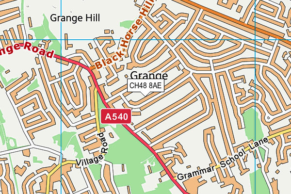 CH48 8AE map - OS VectorMap District (Ordnance Survey)