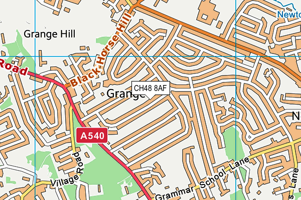 CH48 8AF map - OS VectorMap District (Ordnance Survey)