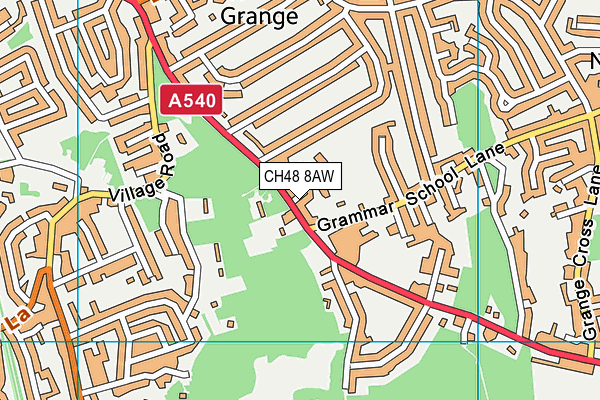 CH48 8AW map - OS VectorMap District (Ordnance Survey)