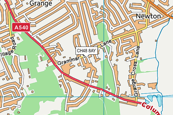 CH48 8AY map - OS VectorMap District (Ordnance Survey)