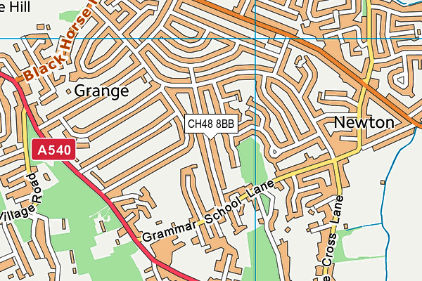 CH48 8BB map - OS VectorMap District (Ordnance Survey)