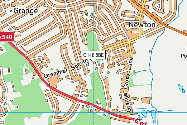 CH48 8BE map - OS VectorMap District (Ordnance Survey)