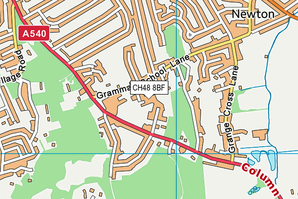 CH48 8BF map - OS VectorMap District (Ordnance Survey)